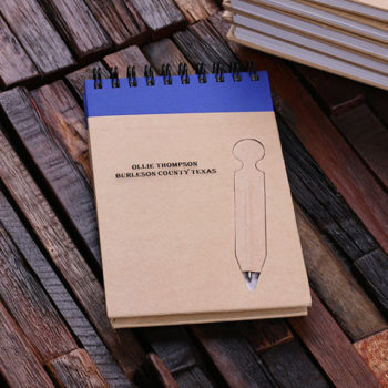 personalised memo pad with removable pen