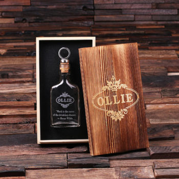 Personalised vintage style whisky flask