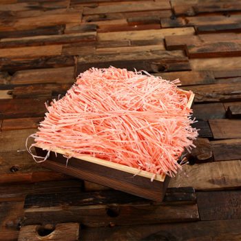 coral salmon peach shredded paper gift bag filler