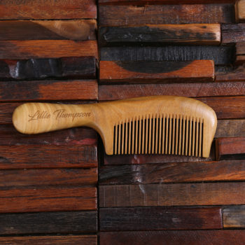 personalised wood comb