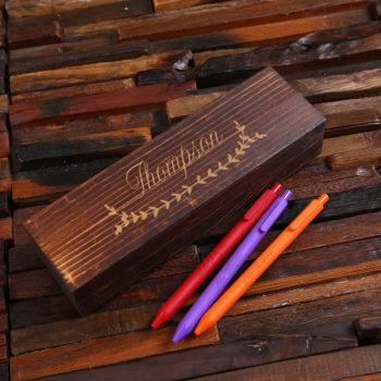 personalised pen set with gift box