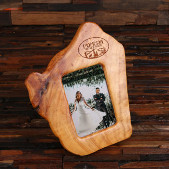 custom natural wood picture frame