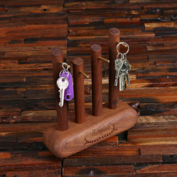 personalised wood key rack